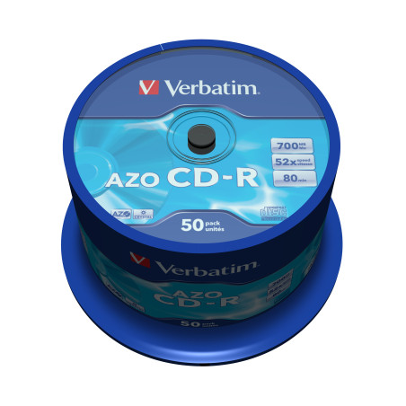 Verbatim CD-R AZO Crystal 700 MB 52x 50 pz