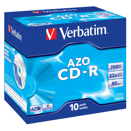 Verbatim CD-R AZO Crystal 700 MB 52x 10 pz