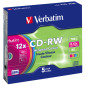 Verbatim CD-RW Colour 12x 700 MB 5 pz