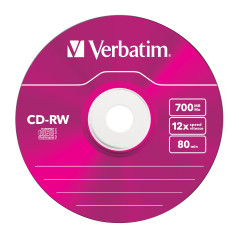 Verbatim CD-RW Colour 12x 700 MB 5 pz