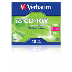 Verbatim CD-RW 12x 700 MB 10 pz