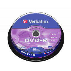 Verbatim DVD+R Matt Silver 4,7 GB 10 pz