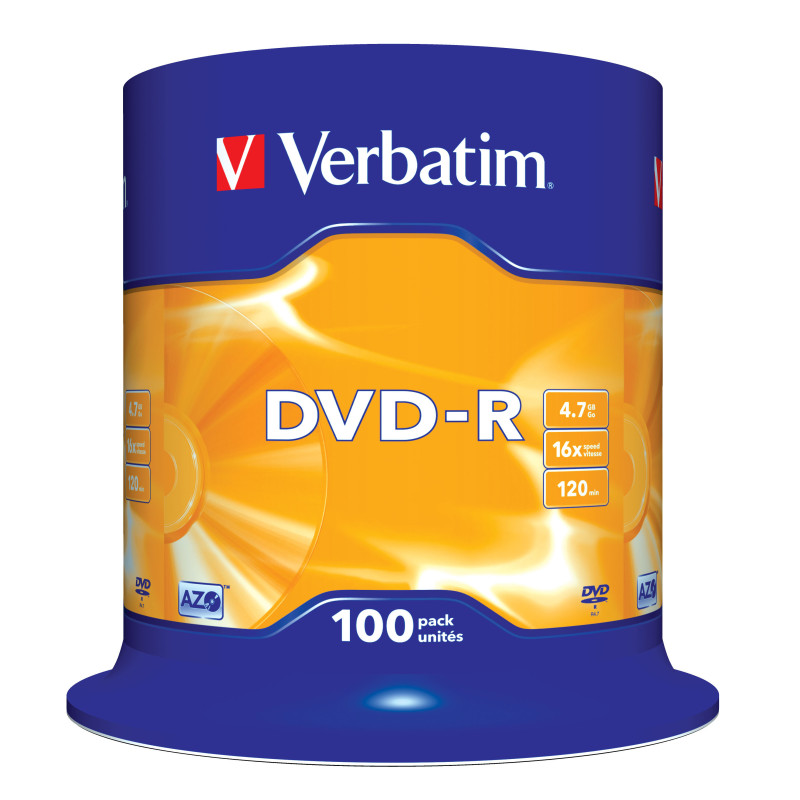 Verbatim DVD-R Matt Silver 4,7 GB 100 pz