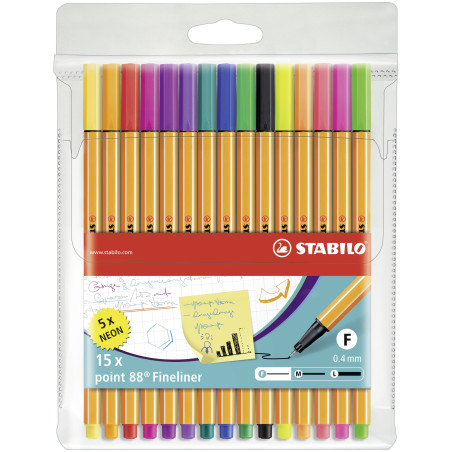 STABILO Point 88 penna tecnica Multicolore 15 pz