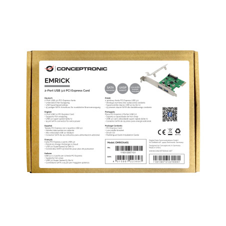 Conceptronic EMRICK06G scheda di interfaccia e adattatore Interno USB 3.2 Gen 1 (3.1 Gen 1)