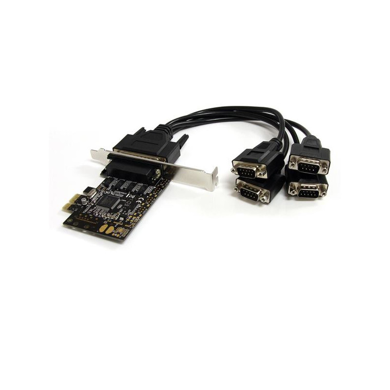 StarTech.com Scheda PCI Express seriale a 4 porte RS-232 con cavo di ripartizione