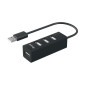 Equip 128955 hub di interfaccia USB 2.0 480 Mbit/s Nero