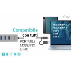 i-tec USB-C USB-A Charging Metal HUB 7 Port