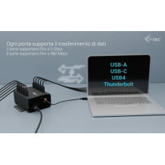 i-tec USB-C USB-A Metal Charging + data HUB, 15W per port, 10x USB-C