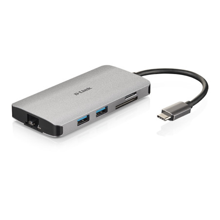 D-Link DUB-M810 replicatore di porte e docking station per laptop Cablato USB 3.2 Gen 1 (3.1 Gen 1) Type-C Alluminio