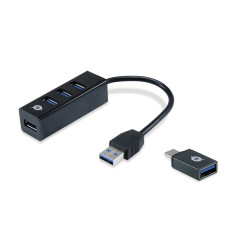 Conceptronic HUBBIES04B hub di interfaccia USB 3.2 Gen 1 (3.1 Gen 1) Type-A 5000 Mbit s Nero