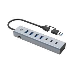 Conceptronic HUBBIES20GP hub di interfaccia USB 3.2 Gen 1 (3.1 Gen 1) Type-C 5000 Mbit s Grigio