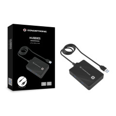 Conceptronic HUBBIES11B replicatore di porte e docking station per laptop USB 3.2 Gen 1 (3.1 Gen 1) Type-A Nero