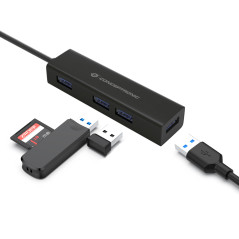 Conceptronic HUBBIES07B hub di interfaccia USB 3.2 Gen 1 (3.1 Gen 1) Type-C 5000 Mbit s Nero