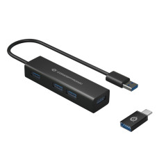 Conceptronic HUBBIES06B hub di interfaccia USB 3.2 Gen 1 (3.1 Gen 1) Type-A 5000 Mbit s Nero