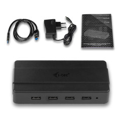 i-tec U3HUB445 hub di interfaccia USB 3.2 Gen 1 (3.1 Gen 1) Type-B 5000 Mbit s Nero