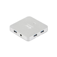 i-tec Metal U3HUBMETAL7 hub di interfaccia USB 3.2 Gen 1 (3.1 Gen 1) Type-A 5000 Mbit s Argento