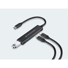 Conceptronic HUBBIES12B hub di interfaccia USB 3.2 Gen 1 (3.1 Gen 1) Type-C 5000 Mbit s Nero