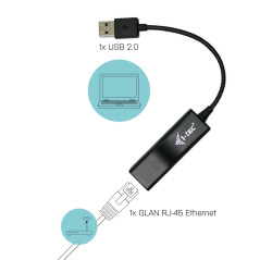 i-tec Advance U2LAN scheda di rete e adattatore Ethernet 100 Mbit s