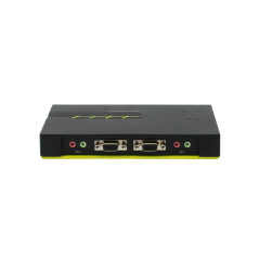 LevelOne KVM-0421 switch per keyboard-video-mouse (kvm) Nero, Verde