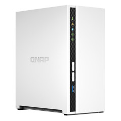 QNAP TS-233 server NAS e di archiviazione Tower ARM Cortex-A55 2 GB 0 TB QNAP QTS Bianco