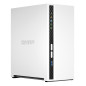 QNAP TS-233 server NAS e di archiviazione Tower ARM Cortex-A55 2 GB 0 TB QNAP QTS Bianco