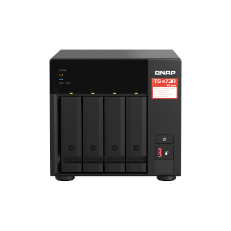 QNAP TS-473A NAS Tower Ryzen Embedded V1500B 8 GB DDR4 0 TB QNAP Turbo System Nero