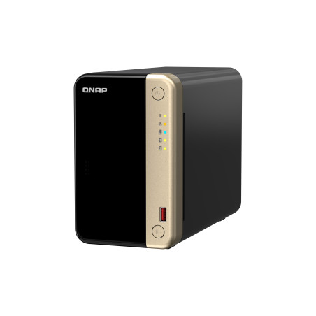 QNAP TS-264 NAS Tower Intel® Celeron® N5095 8 GB 0 TB QNAP QTS Nero, Oro