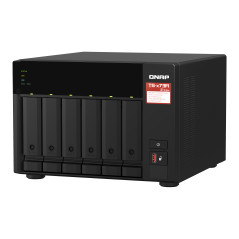 QNAP TS-673A NAS Tower Ryzen Embedded V1500B 8 GB DDR4 0 TB QNAP Turbo System Nero