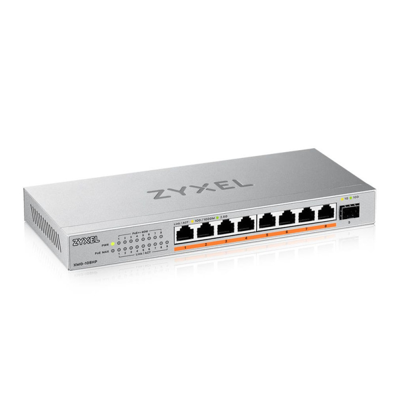 Zyxel XMG-108HP Non gestito 2.5G Ethernet (100/1000/2500) Supporto Power over Ethernet (PoE)