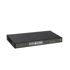 LevelOne GES-2118P switch di rete Gestito L2 Gigabit Ethernet (10 100 1000) Supporto Power over Ethernet (PoE) Nero