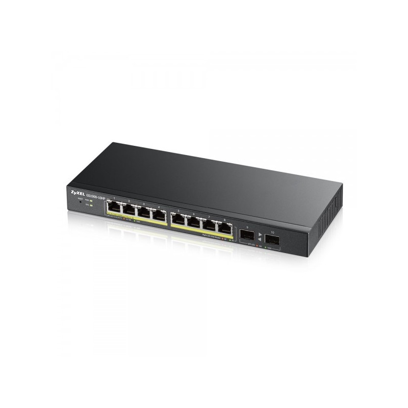 Zyxel GS1900-8HP v3 PoE Gestito L2 Gigabit Ethernet (10/100/1000) Supporto Power over Ethernet (PoE) Nero