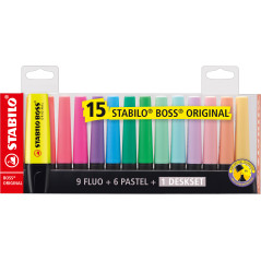 STABILO BOSS ORIGINAL evidenziatore 15 pz Punta smussata Multicolore