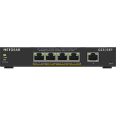 NETGEAR 5-Port Gigabit Ethernet PoE+ Plus Switch (GS305EP) Gestito L2 L3 Gigabit Ethernet (10 100 1000) Supporto Power over