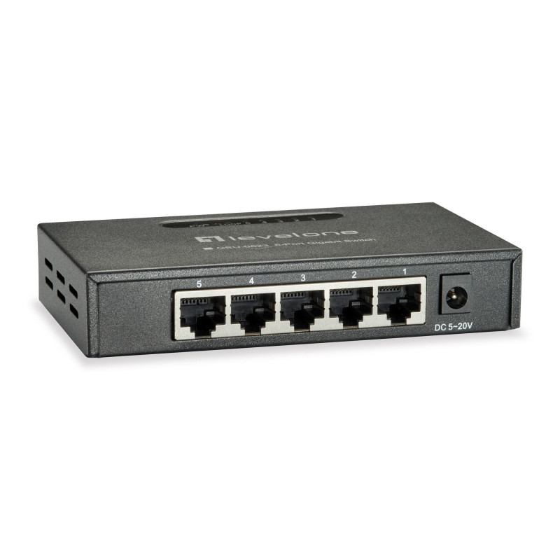 LevelOne GEU-0523 switch di rete Non gestito Gigabit Ethernet (10/100/1000) Nero