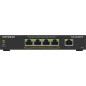 NETGEAR 5-Port Gigabit Ethernet High-Power PoE+ Plus Switch (GS305EPP) Gestito L2/L3 Gigabit Ethernet (10/100/1000) Supporto