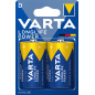 Varta Longlife Power, Batteria Alcalina, D, Mono, LR20, 1.5V, Blister da 2, Made in Germany