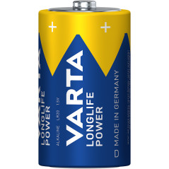 Varta Longlife Power, Batteria Alcalina, D, Mono, LR20, 1.5V, Blister da 2, Made in Germany