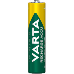 Varta Recharge Accu Power AAA 800 mAh Blister da 4 (Batteria NiMH Accu Precaricata, Micro, ricaricabile, pronta all'uso)