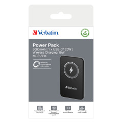 Verbatim Charge 'n' Go Polimeri di litio (LiPo) 5000 mAh Carica wireless Nero