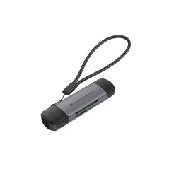 Conceptronic BIAN05G lettore di schede USB 3.2 Gen 1 (3.1 Gen 1) Type-A Type-C Grigio