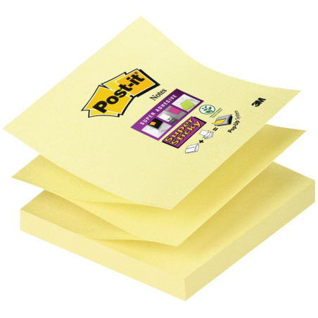 3M Z-Notes pouch autoadesiva Quadrato Giallo 90 fogli Autoadesivo