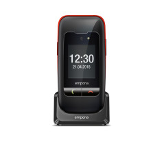 Emporia emporiaONE 6,1 cm (2.4") 80 g Nero, Rosso Telefono per anziani