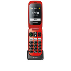 Emporia emporiaONE 6,1 cm (2.4") 80 g Nero, Rosso Telefono per anziani