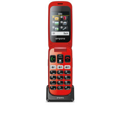 Emporia emporiaONE 6,1 cm (2.4") 80 g Nero, Rosso Telefono per anziani