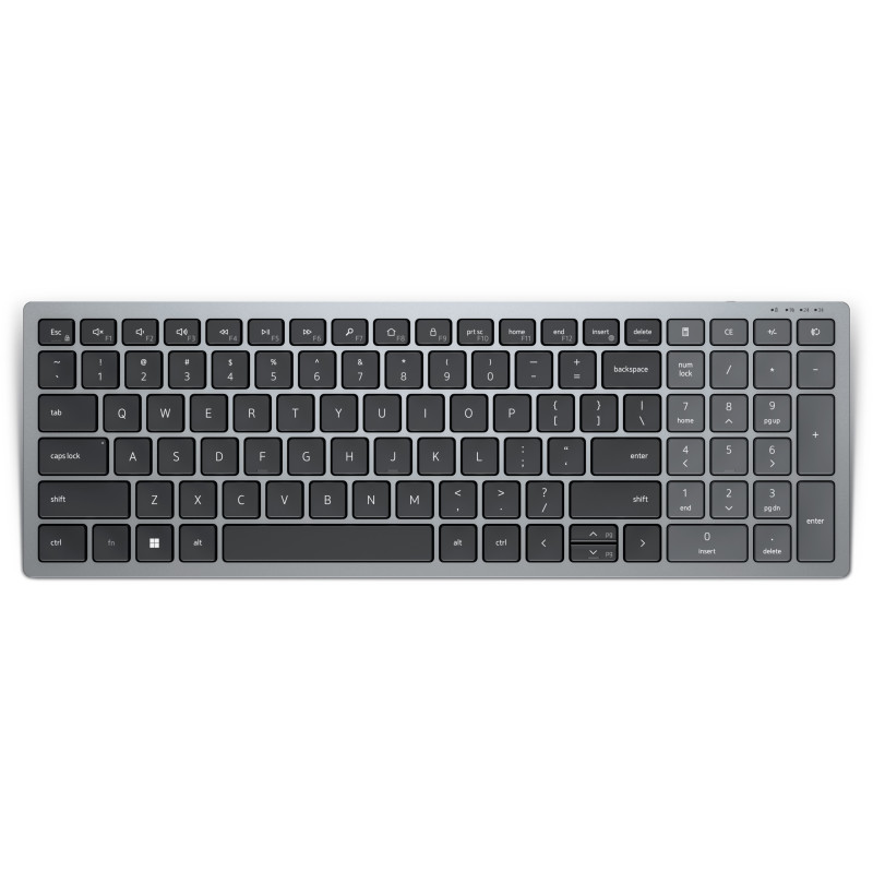 DELL KB740 tastiera Ufficio RF senza fili + Bluetooth QWERTY US International Grigio, Nero