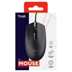 Trust Basi mouse Ufficio Ambidestro USB tipo A Ottico 1200 DPI