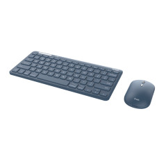 Trust Lyra tastiera Mouse incluso Universale RF senza fili + Bluetooth QWERTY Italiano Blu