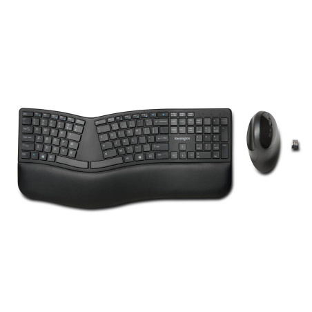 Kensington Pro Fit Ergo tastiera Mouse incluso Universale RF senza fili + Bluetooth QWERTY Inglese UK Nero