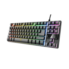 Trust GXT 833 Thado TKL tastiera Gaming USB QWERTY Italiano Nero